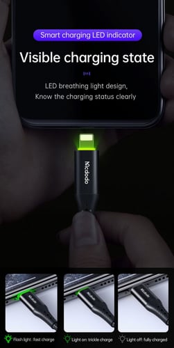 كيبل للايفون PD بخاصية توقف تلقائي 1.8 سم - MACDOD...