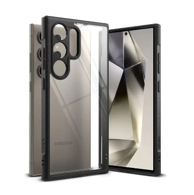 رينكي - جراب حماية حماية لسامسونج S24 Ultra - اسود...