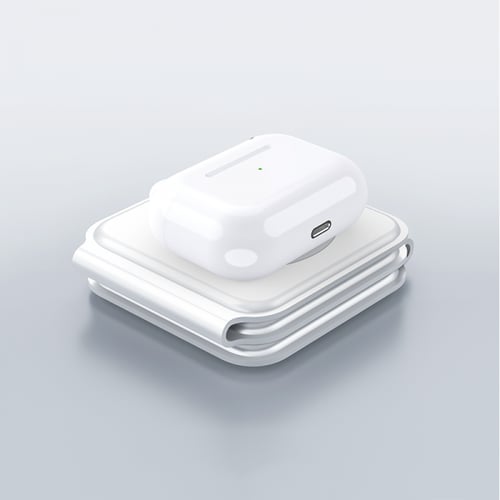 شاحن لاسلكي 3 في 1 بقوة 15 واط - ابيض من شركة wiwu