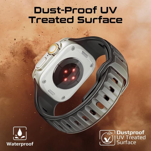 سوار رياضي متين مصنوع من السيليكون بتصميم أنيق، يج...