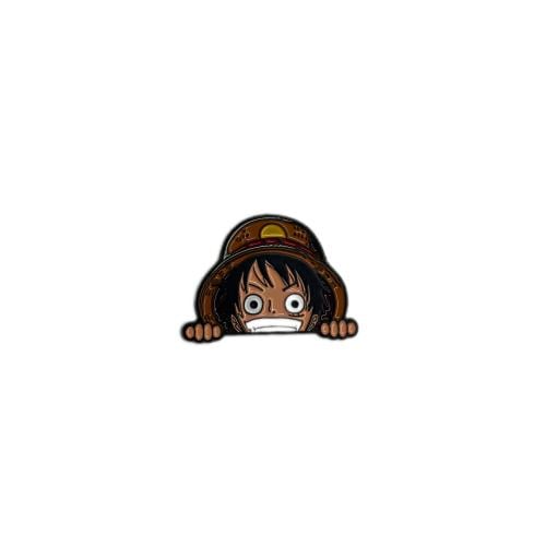 شعار لوقو ستكير لاصق - انمي رأس مع نظرة تعجب ويدين