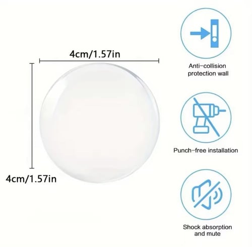 6 قطع لاصقه شفافة لحماية الحائط من ضربات مقبض الاب...