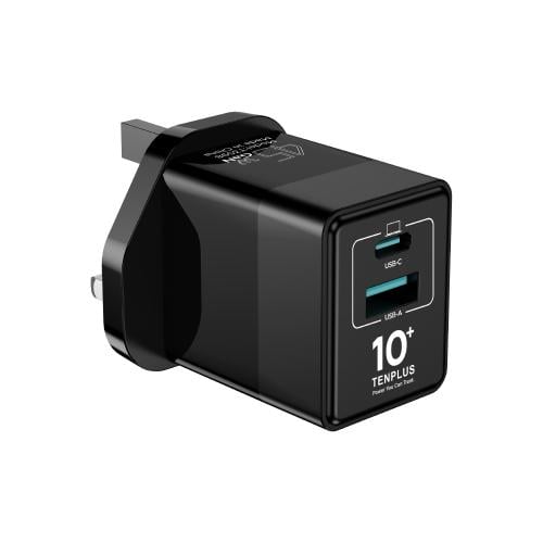 شاحن منزلي بقوة 45 واط منفذين ( USB-A & USB-C ) TE...