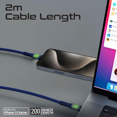 سلك شحن USB-C تايب سي الى تايب سي بطول 2 متر فائق...