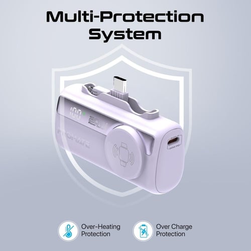 بطارية متنقلة صغيرة بسعة 5000 مللي أمبير، مزودة بم...