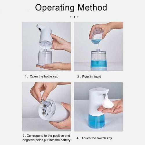 يوسامز موزع الصابون الذكي بدون اللمس - أبيض