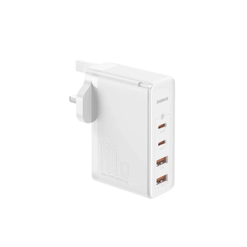 بيسوس - شاحن جداري منفذين تايب سي ومنفذين يو اس بي...