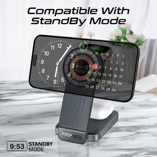 محطة شحن لاسلكية متوافقة مع ماج سيف شفافة قابلة لل...