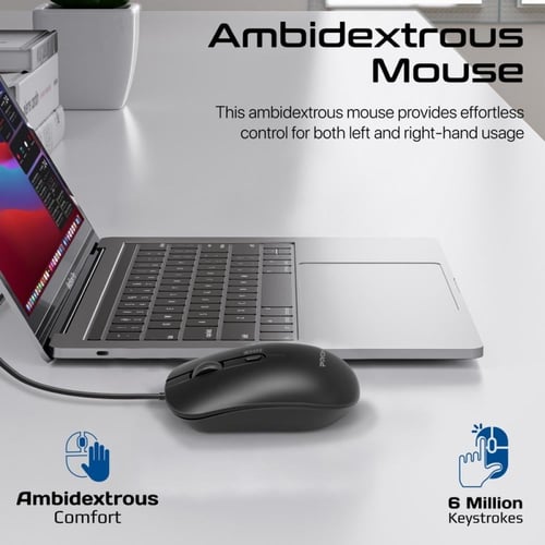 لوحة مفاتيح وماوس سلكي من بروميت، تتميز اللوحة بحج...