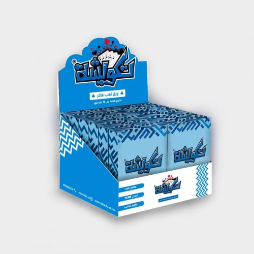 تكويشة - درزن (12 قطعة ) ورق بوكر تكويشة ازرق شدة...