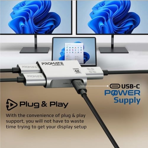 أفضل مقسم HDMI بمخرج مزدوج بدقة عالية الوضوح 4K لن...