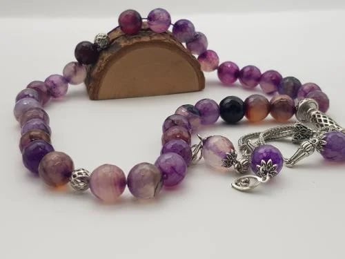 Agate stone prayer beads