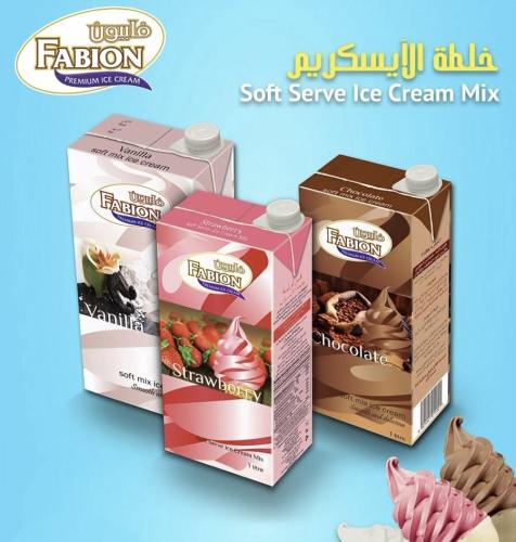 نكهات فابيون مزيج الايسكريم متعددة 1لتر