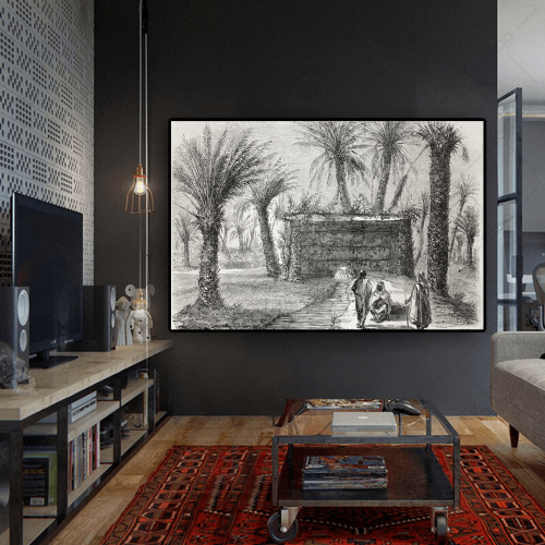 البادية العربية والخيمه والنخل