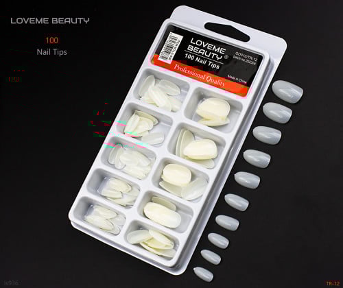 أظافر أبيض 100 حبة