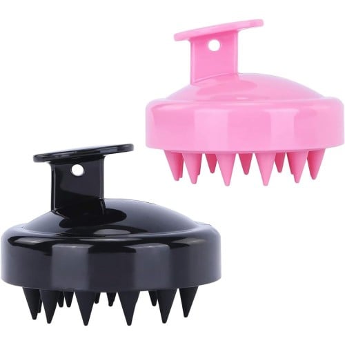 فرشاة تدليك فروة الرأس بشعيرات سيليكون ناعمة لنمو...