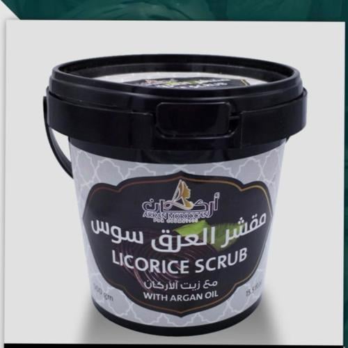 مقشر عرق السوس مع زيت الاركان 500 جم