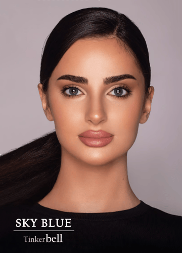 عدسات لون السماء الزرقاء Tinker bell SKY BLUE تينك...