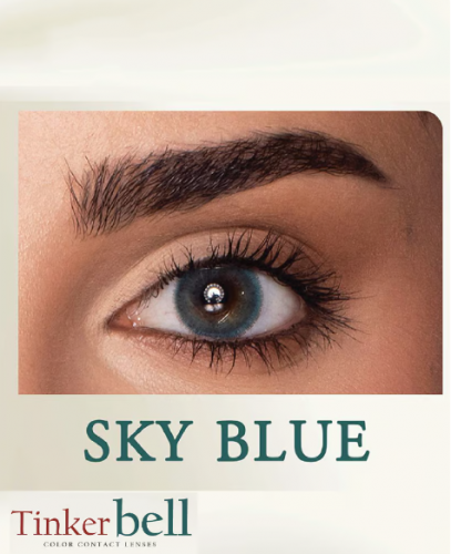 عدسات لون السماء الزرقاء Tinker bell SKY BLUE تينك...
