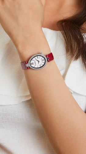 ساعة نسائية جلد - لون وردي - MILLINI