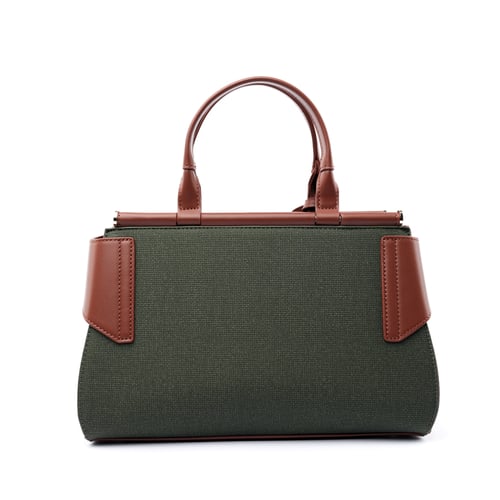 شنطة نسائية من لادون بلون أخضر وبني