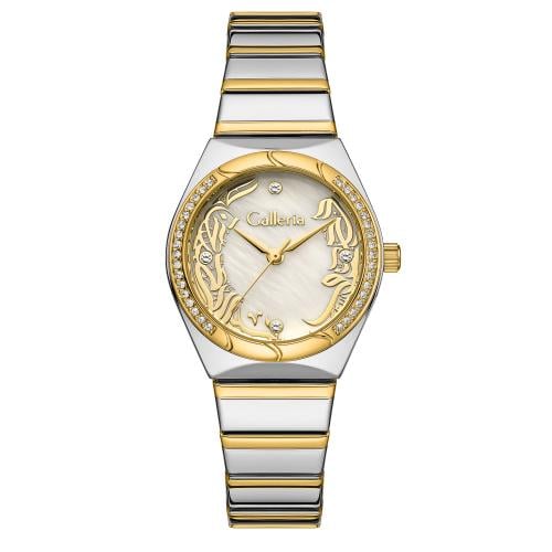 ساعة نسائية من لادون بلون فضي و ذهبي