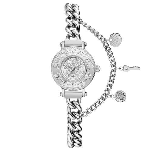 ساعة نسائية ستيل لون فضي من لادون