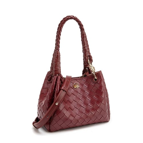 شنطة نسائية لون عنابي من لادون