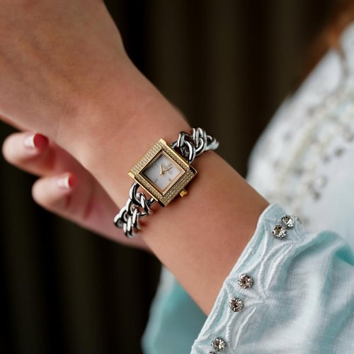 ساعة نسائية ستيل - لون ذهبي و روز - لادون