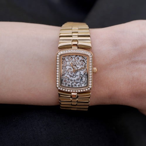 ساعة نسائية ستيل لون ذهبي من لادون