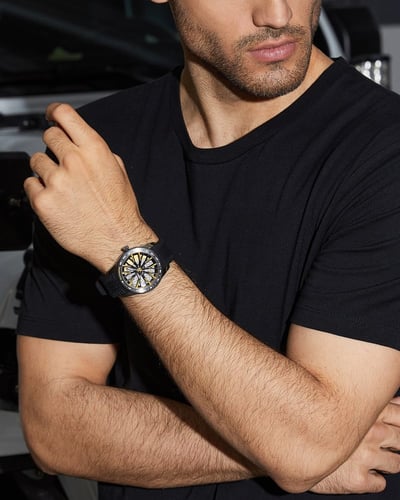 ساعة رجالية ربل لون أسود ROBERTO BENANNI