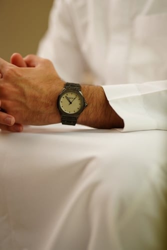 ساعة رجالية ستيل لون أسود من لادون