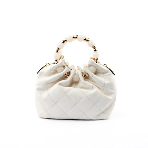 شنطة نسائية من لادون بلون أبيض