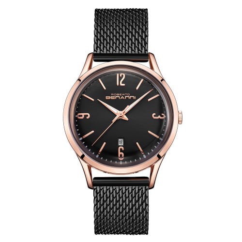 ساعة رجالية ستيل لون أسود ROBERTO BENANNI