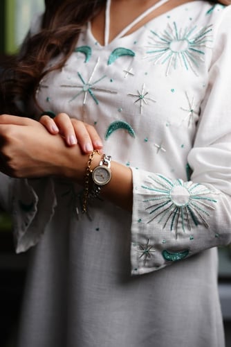 ساعة نسائية ستيل لون فضي و ذهبي من لادون