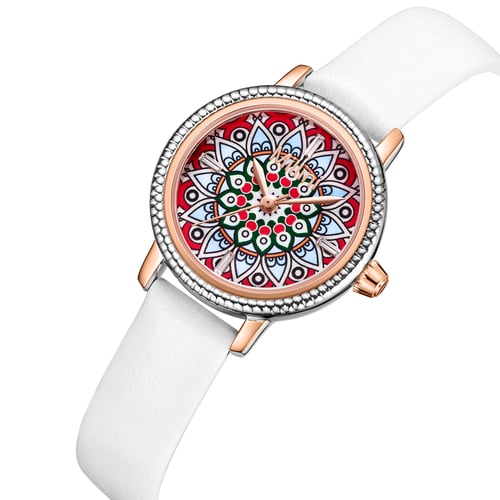 ساعة نسائية جلد - لون أبيض - MILLINI