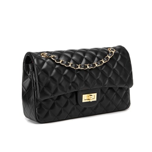 شنطة يد نسائية لون أسود من لادون