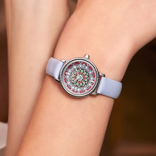 ساعة نسائية جلد - لون سماوي - MILLINI