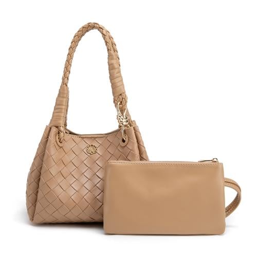 شنطة نسائية لون كاكي من لادون