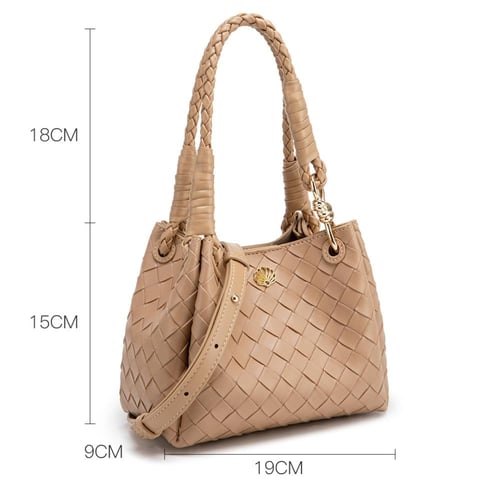 شنطة نسائية لون كاكي من لادون