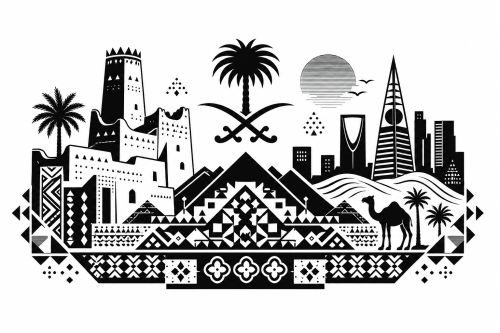 اليوم الوطني السعودي ( شاشة حريرية )
