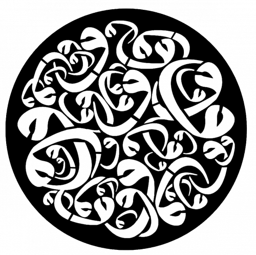 استينسل تكوين حرف الواو مفرغ