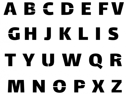 حروف انجليزي A3