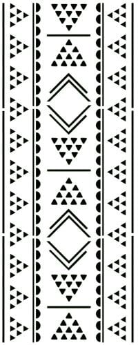 استينسل ( زخرفة شعبية - الخزامى )