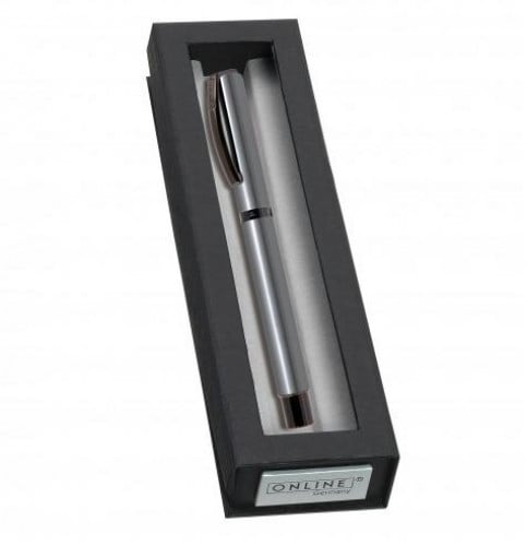 قلم حبر أسود مطلي بالكروم (لون اسود)ONLINE