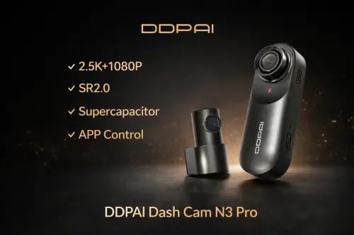 داش كام DDPAI Mola N3 Pro 2.5K | واي فاي | تسجيل ذ...