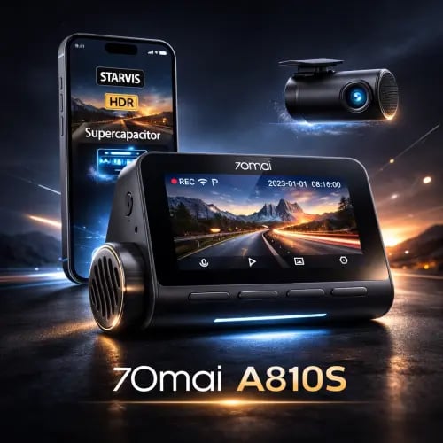 70mai Dash Cam Dash Cam 4K A810S front 4K + rear 1080P Wi-Fi 6 voice control GPS ADAS advanced super 4G LTE