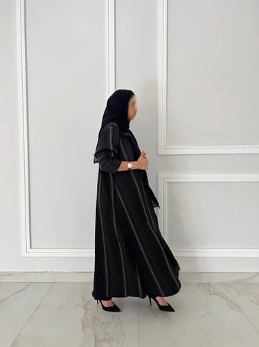 عباية مقلمة جاكيت