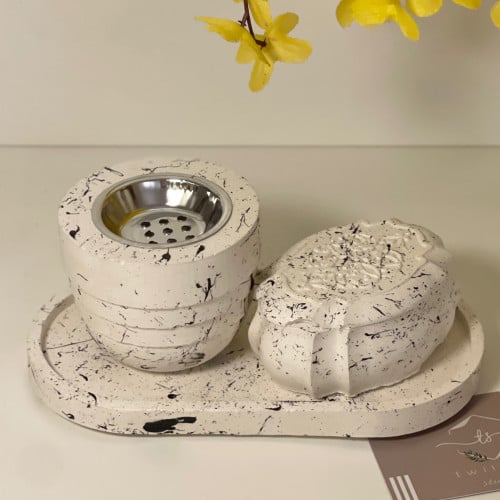 طقم مبخره وعلبة بخور( رشة اسود)