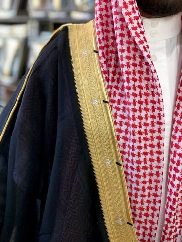 بشت رجالي رسمي لون أسود قصب كمبيوتر صناعة سعودية